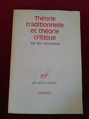 Théorie traditionnelle et théorie critique