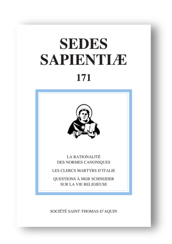 Sedes sapientiae, 171 - Mars 2025 - La rationalité des normes canoniques