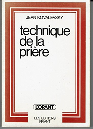 Technique de la prière
