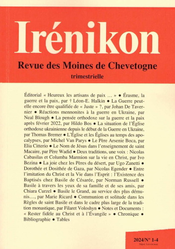 Irénikon, 2024/1-4 - Tome XCVII - n° 1-4 - 1e-4e trimestre 2024 - "Heureux les artisans de paix..."