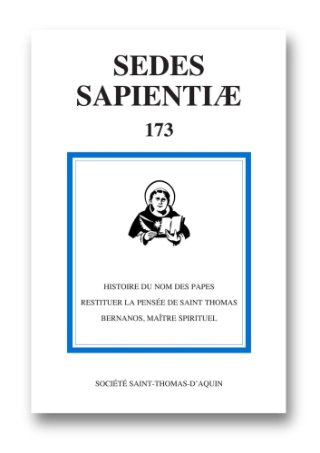 Sedes sapientiae, 173 - Septembre 2025 - Histoire du nom des papes