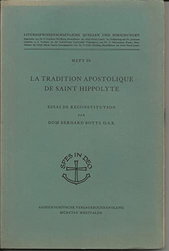 La tradition apostolique de saint Hippolyte
