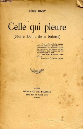 Celle qui pleure (Notre-Dame de la Salette)