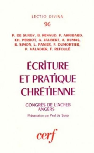 Ecriture et pratique chrétienne