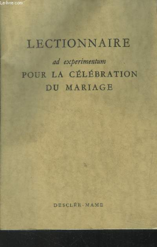 Lectionnaire: ad experimentum pour la célébration de la confirmation