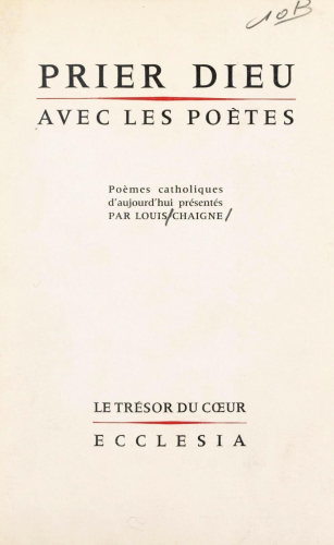 Prier Dieu avec les po&egrave;tes