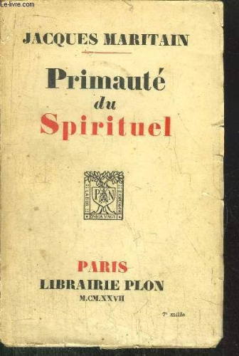 Primaut&eacute; du spirituel