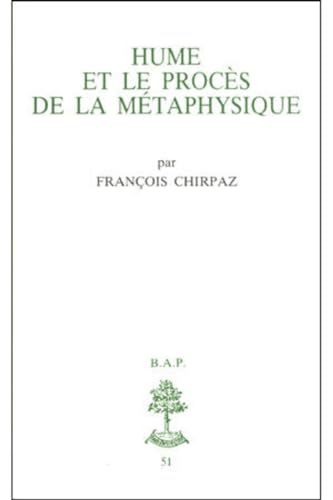 Hume et le proc&egrave;s de la m&eacute;taphysique