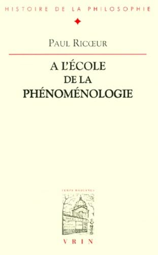 A l'&eacute;cole de la ph&eacute;nom&eacute;nologie