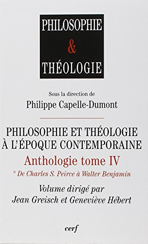 Philosophie et th&eacute;ologie &agrave; l'&eacute;poque contemporaine