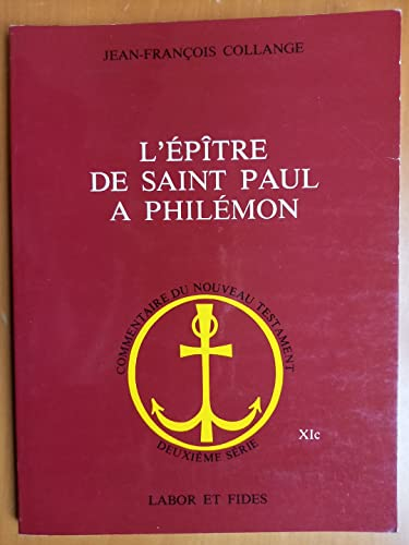 L'&eacute;p&icirc;tre de Saint Paul &agrave; Phil&eacute;mon