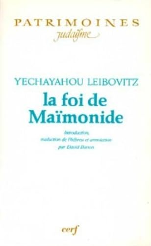 La Foi de Ma&iuml;monide