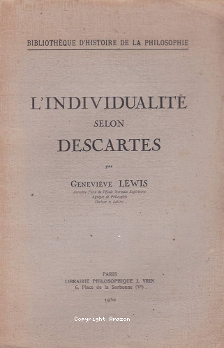 L'individualit&eacute; selon Descartes