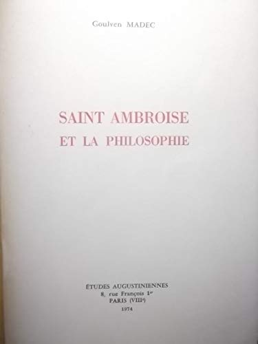 Saint Ambroise et la philosophie