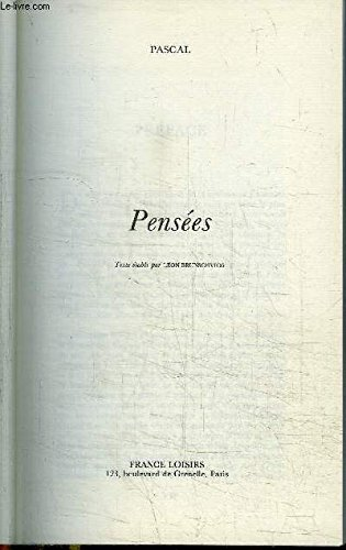 Pens&eacute;es
