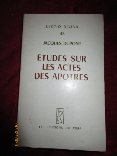 Etudes sur les Actes des Ap&ocirc;tres