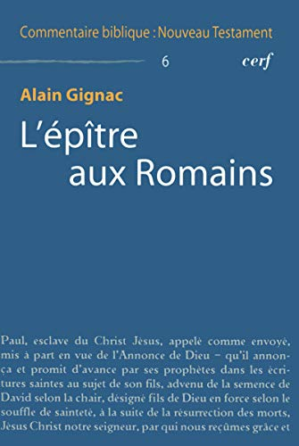L'&eacute;p&icirc;tre aux Romains