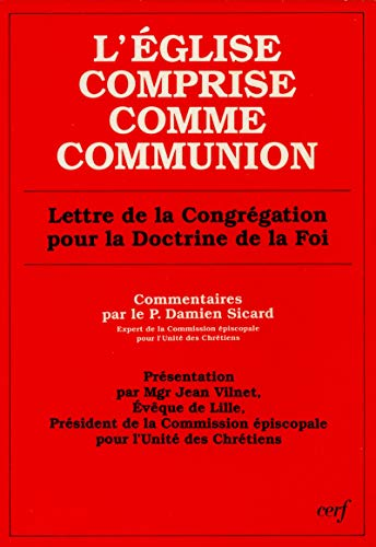 L'Eglise comprise comme communion (lettre)