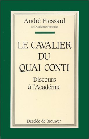 Discours &agrave; l'acad&eacute;mie le 10 mars 1988 et r&eacute;ponse par le r&eacute;v&eacute;rend p&egrave;re Carr&eacute;