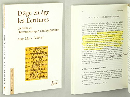 D'&acirc;ge en &acirc;ge, les Ecritures