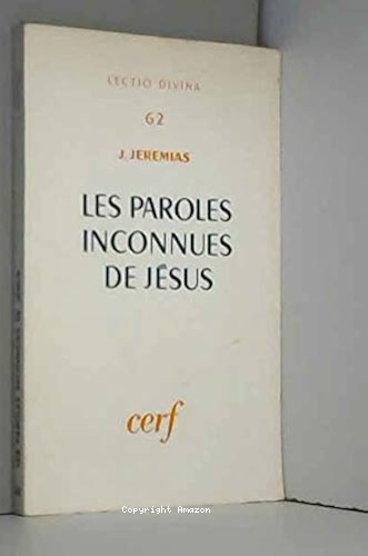 Paroles inconnues de J&eacute;sus