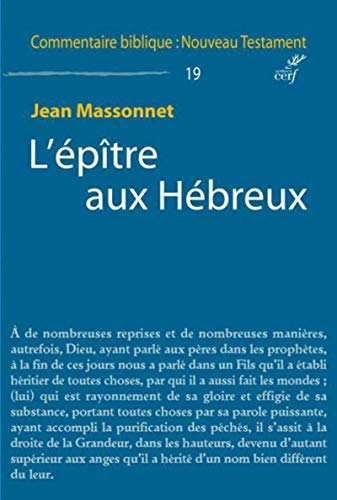 L'&eacute;p&icirc;tre aux H&eacute;breux