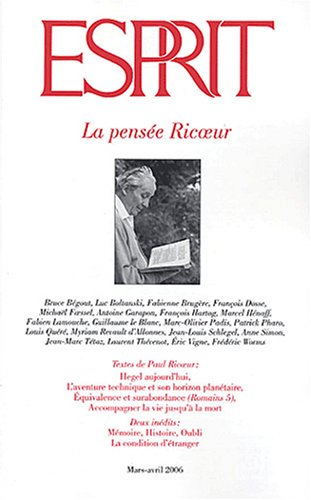 La pens&eacute;e Ricoeur