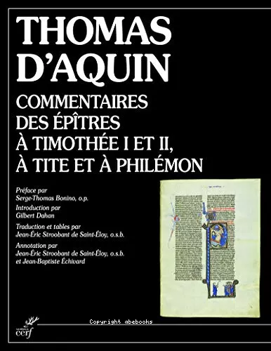 Commentaire des ptres  Timothe I et II,  Tite et  Philmon