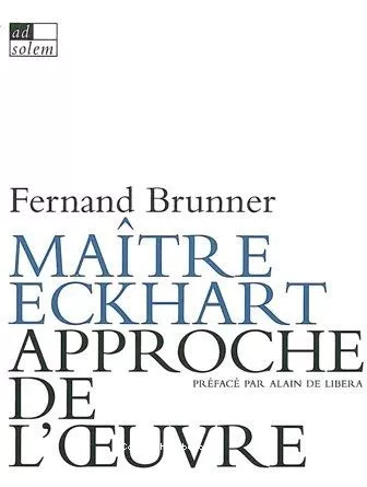 Matre Eckhart approche de l'oeuvre