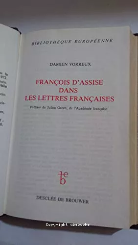 Franois d'Assise dans les lettres franaises