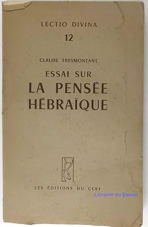 Essai sur la pense hbraque