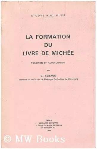 La Formation du Livre de Miche