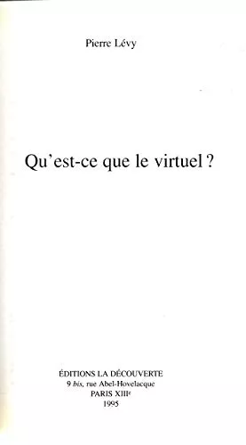 Qu'est-ce que le virtuel ?