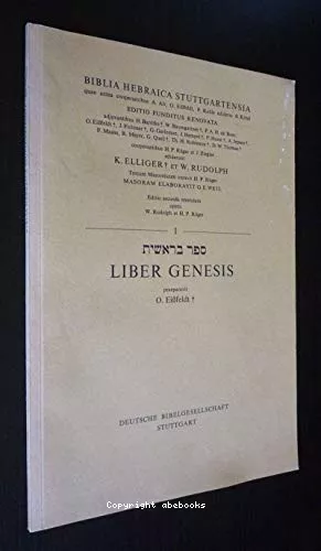 Biblia hebraica stuttgartensia. Liber Genesis