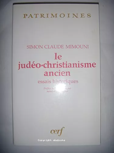 Le Judo-christianisme ancien: essais historiques