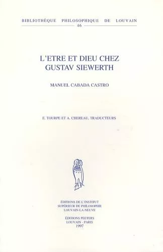 L'tre et Dieu chez Gustav Siewerth