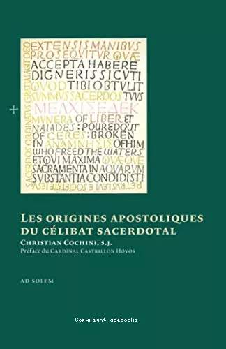 Les Origines apostoliques du clibat sacerdotal