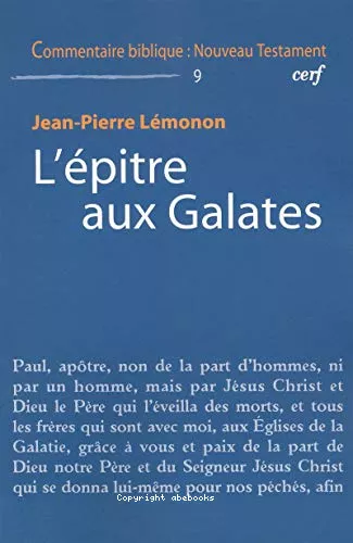 L'Eptre aux Galates