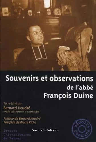 Souvenirs et observations de l'abb Franois Duine