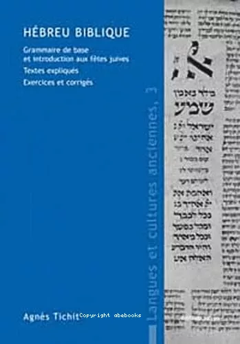 Hbreu biblique : Grammaire de base et introduction aux ftes juives. Textes expliqus. Exercices et corrigs