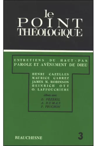 Parole et avnement de Dieu. Actes (colloque Paris 4-5 janvier 1968 dans le cadre des entretiens du Haut-Pas)