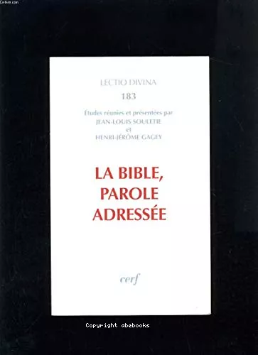 La Bible, parole adresse