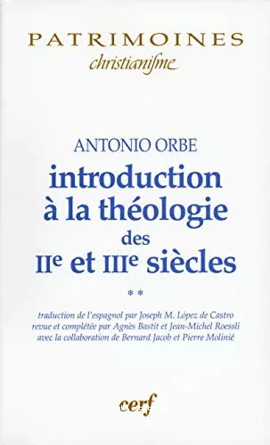 Introduction  la thologie des II et III sicles Tome 2