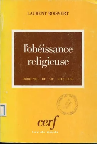 L'Obissance religieuse