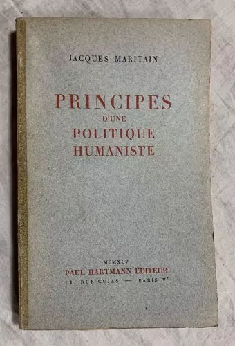 Principes d'une politique humaniste