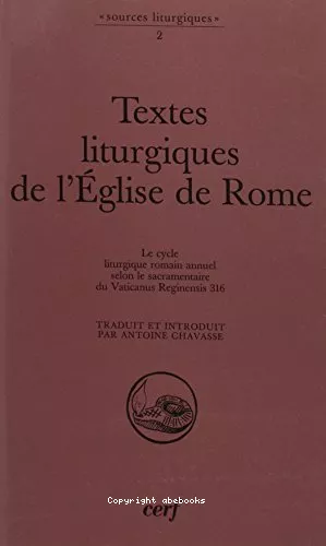 Textes liturgiques de l'Eglise de Rome