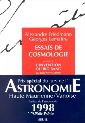 Essais de cosmologie