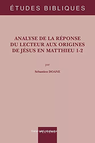 Analyse de la rponse du lecteur aux origines de Jsus en Matthieu 1-2