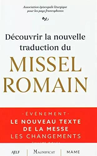 Dcouvrir la nouvelle traduction du missel romain